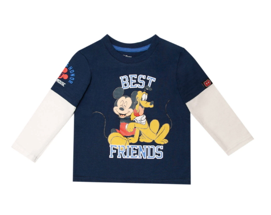 Polera Mickey y Pluto - Talla 1, 2, 3 y 3X