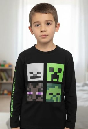 Polera Minecraft - Tallas 4 y 6