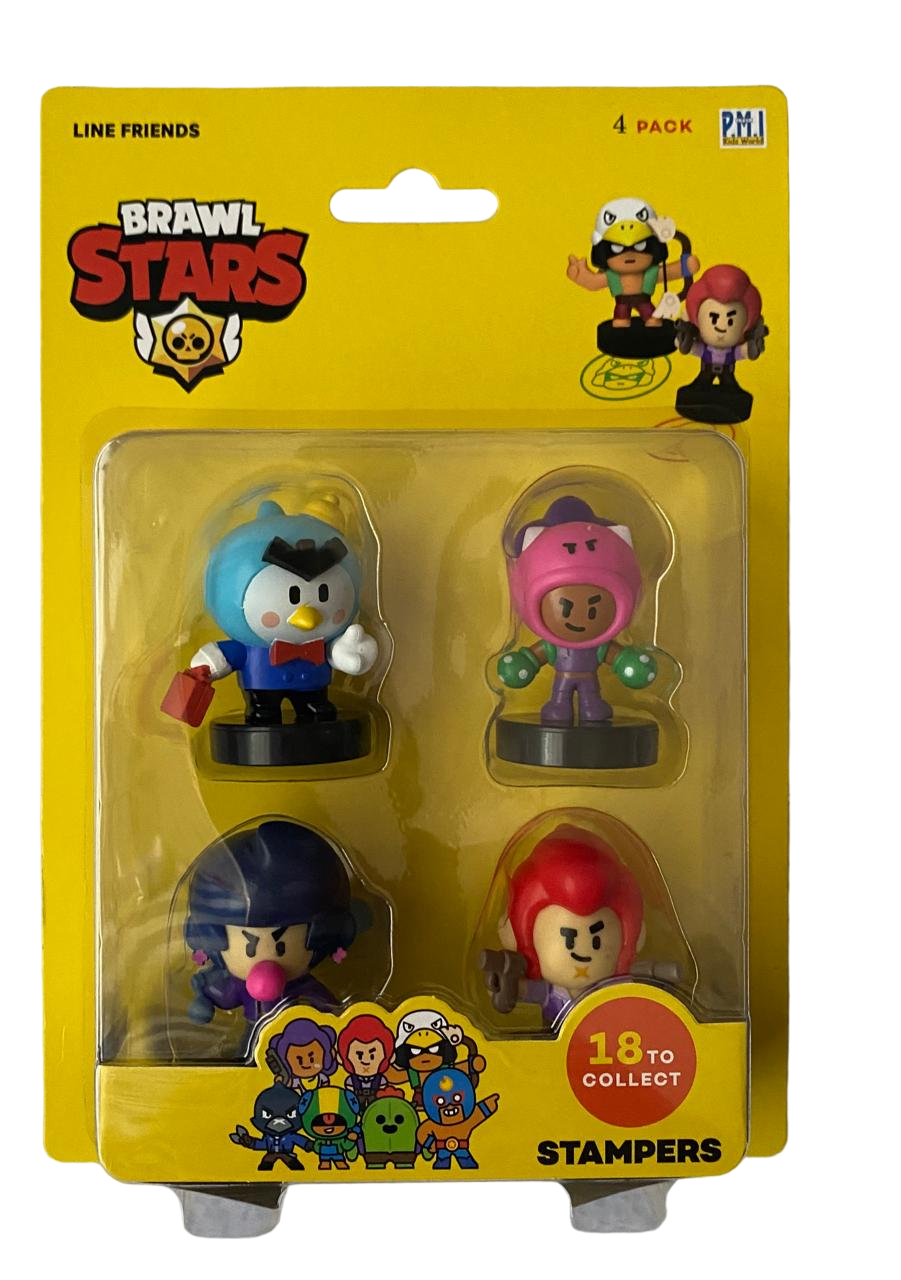 Brawls Stars - Set de 4 personajes con timbre – Mandarina S.P.A.