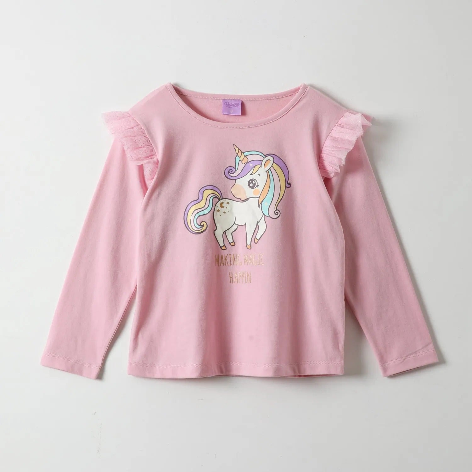 Polera Unicornio - Tallas 4, 6, 8 y 10