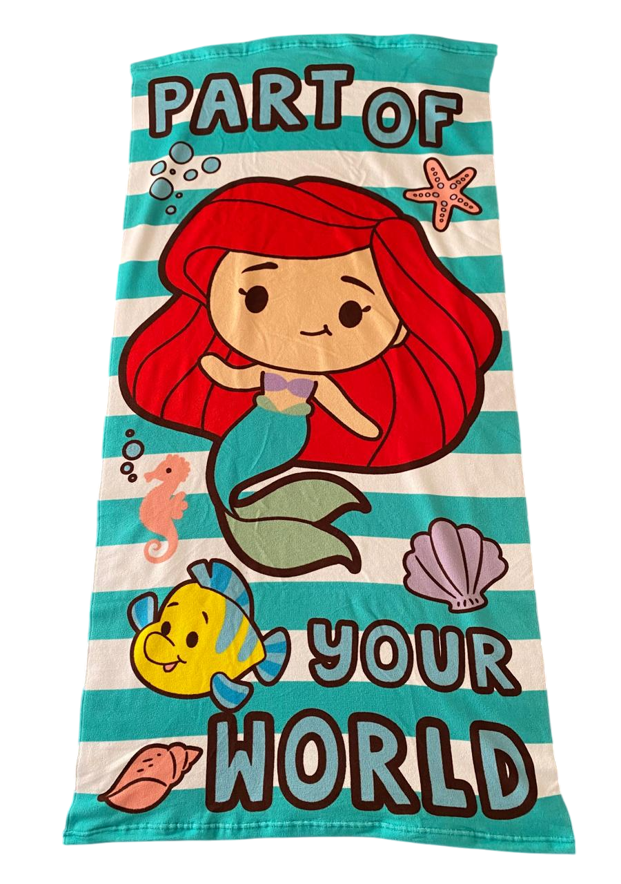 Toalla de playa con Morral diseño La Sirenita