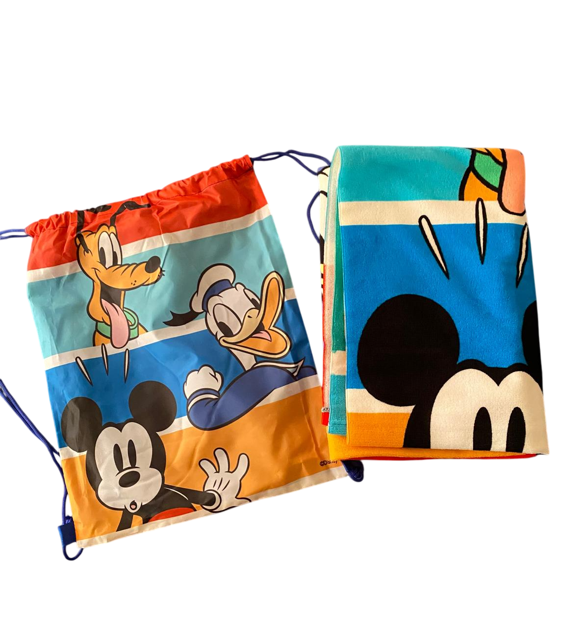 Toalla de playa con Morral diseño Mickey Mouse