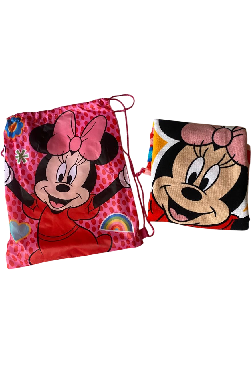 Toalla con Morral Minnie y Daisy