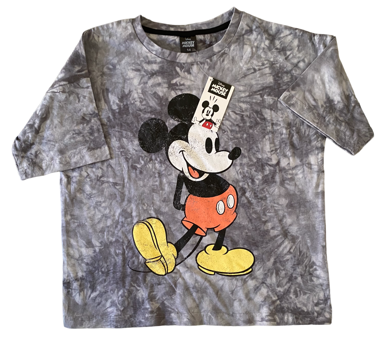 Polera Mickey Mouse Tallas 12 14 y 16 Mandarina S.P.A